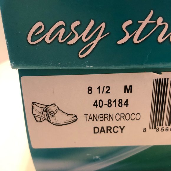 Easy Street  Tan/Brown Croc Clogs/Ankle Bootie - Picture 13 of 13